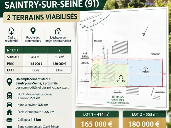 Terrain 414 m²