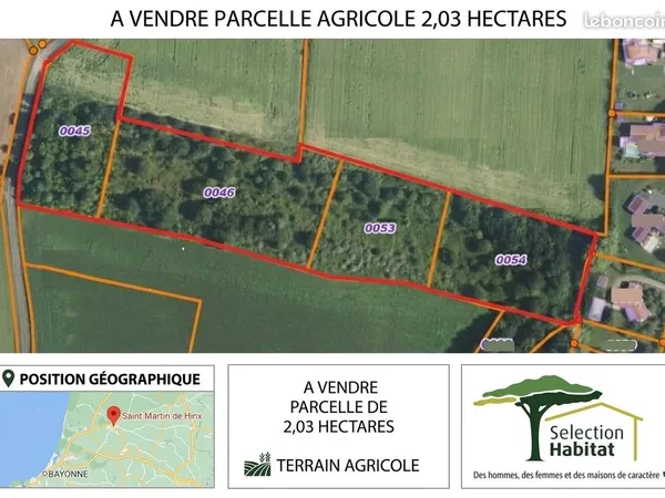 Terrain 20340 m² SAINT MARTIN DE HINX