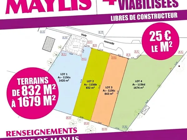 Terrain à bâtir à Maylis