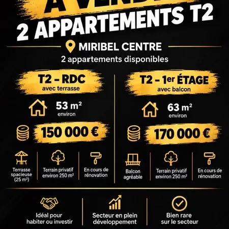 Appartement miribel centre