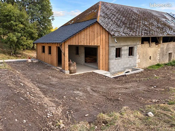 Grange + annexe sur terrain 480m2