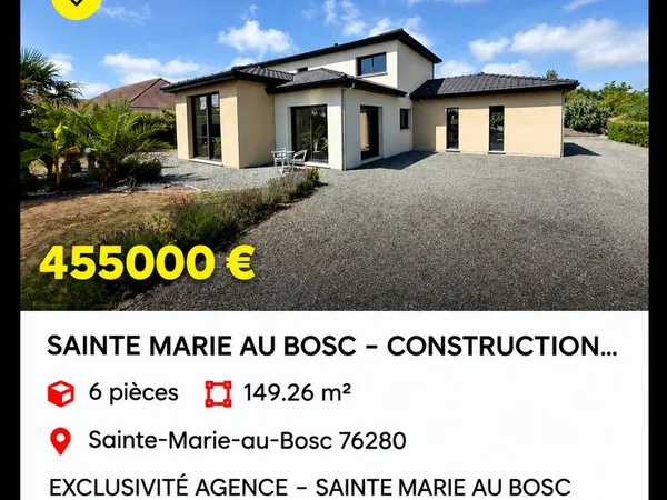 Je mets en vente cette maison de 6 pièces de 150 m²