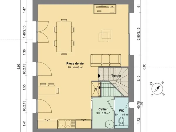 Maison 4 pièces 90 m²