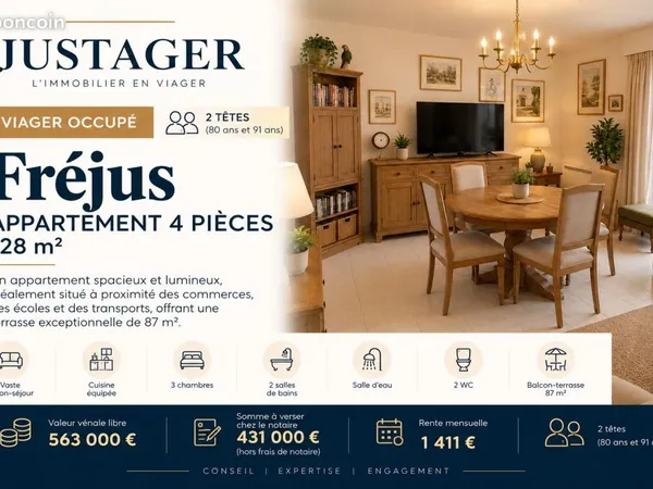 Appartement 4 pièces 128 m²