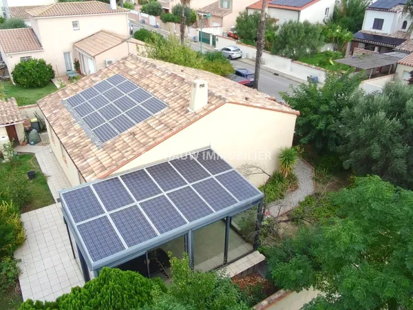 Maison 4 faces de plain-pied avec 2 chambres, bureau, vérand
