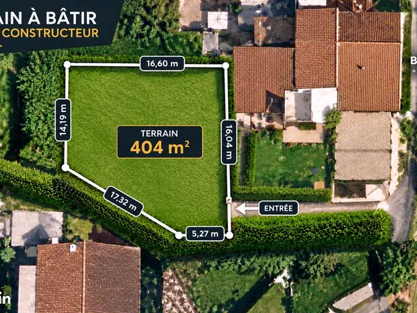 Terrain 404 m² Valencin