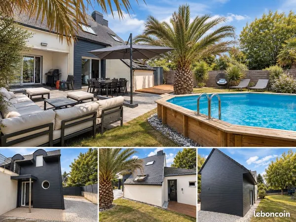 Maison 151 m2 - 5 chambres + Bureau - Piscine chauffée