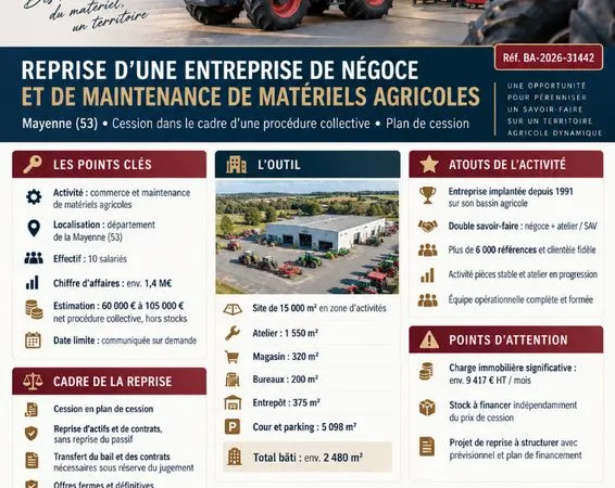 Atelier 2480 m² MESLAY DU MAINE