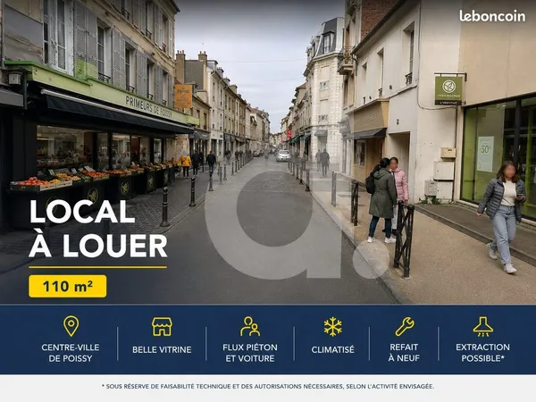 Local commercial 110 m² Poissy