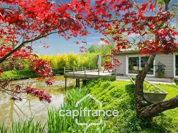 Proche SAINT-QUENTIN (02) : terrain de loisir 3200 m² au bord de l'Oise avec Chalet et potentiel loc