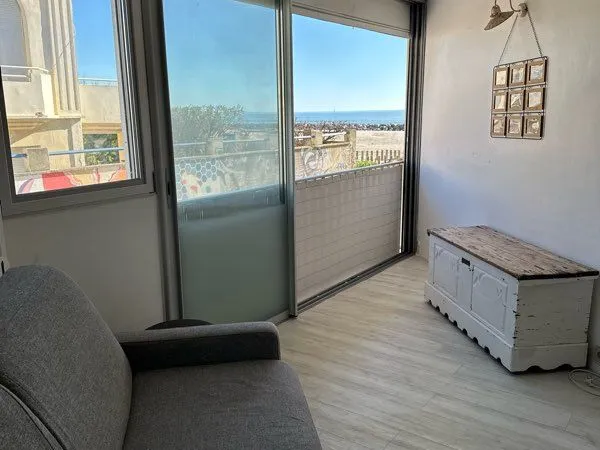Studio meublé T1 bis - 30m² - 1ère ligne / Vue Mer Latérale - Carnon-Plage