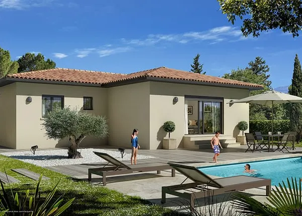 A VENDRE // maison de 100m² avec garage intégré sur terrain de 487 m² à Courthézon