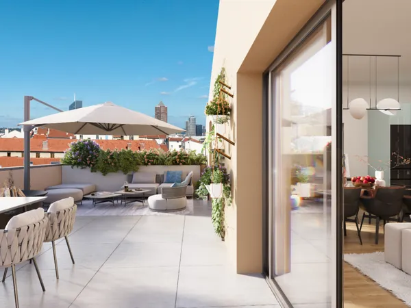 TOIT TERRASSE en Duplex à LYON 3, SECTEUR RESIDENTIEL