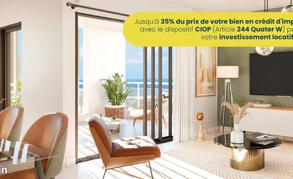 Appartement - 3 pièces - Saint-Pierre à 500m du port de plaisance et du lagon