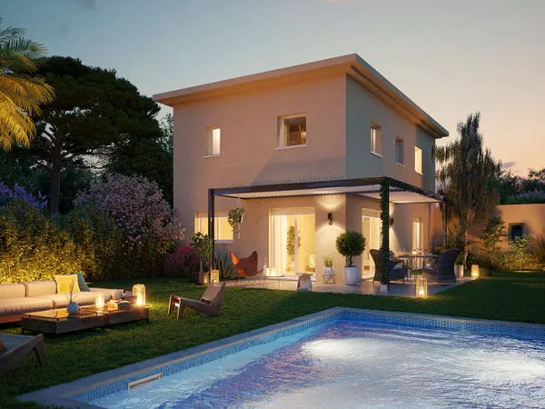 Villa contemporaine, 3 chambres, jardin et garage - proximité immédiate des commodités