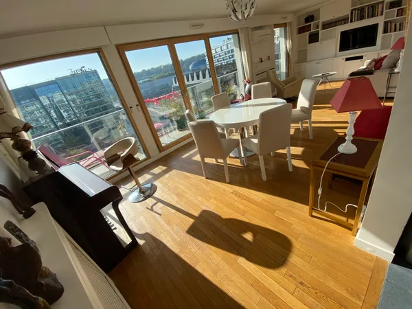 Loue 3 pièces meublé 1 chambre Boulogne, vue Seine et Parc, 6è étage