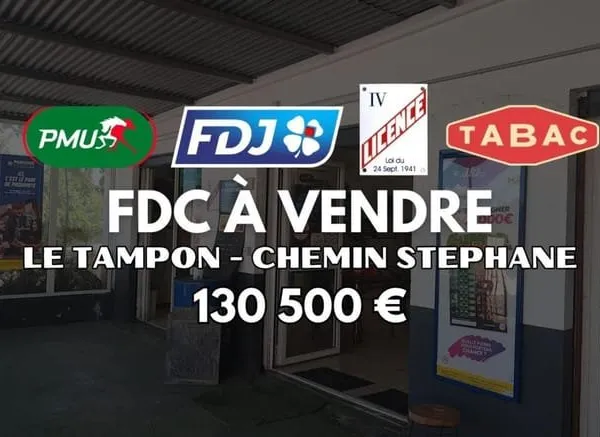 À Vendre - LOTO PMU BAR TABAC + MULTI-EXPLOITATION au Tampon | 130 500€