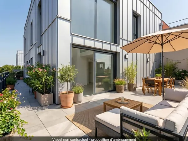 Duplex contemporain en dernier étage avec terrasse