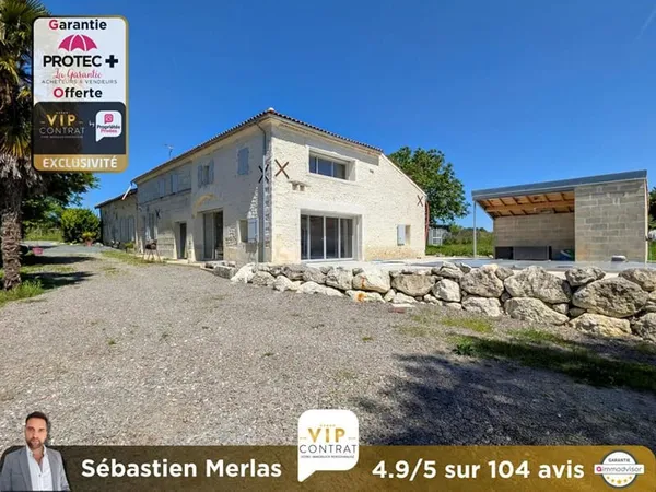 Ensemble immobilier 2 maisons charentaise + parc arboré + GARANTIE PROTEC+ 12 MOIS INCLUS !