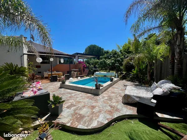 Maison coup de coeur, piscine et jardin exotique, au calme