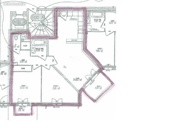 Appartement 3 pièces 59 m²