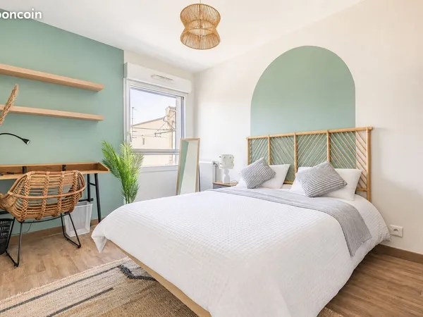 Chambre apaisante de 12 m² à Bordeaux - BO34