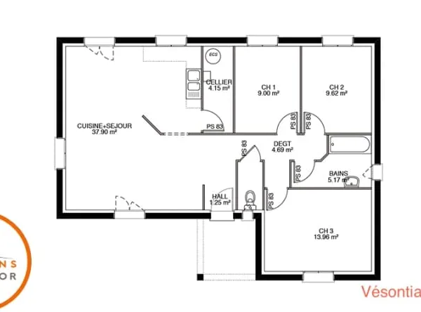 Maison neuve 5 pièces 109 m²