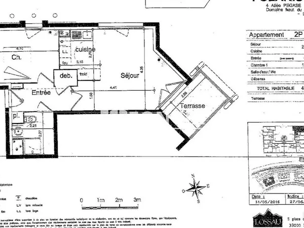 Appartement Location Lons 2p 44m² 557€