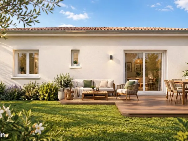 Maison contemporaine neuve 80 m² sur terrain 350 m² à Vendres, proche Béziers, Narbonne et de la mer