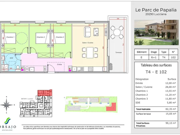 Appartement 4 pièces 82 m²