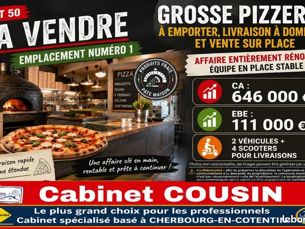 Fonds de commerce pizzeria Cherbourg En Cotentin