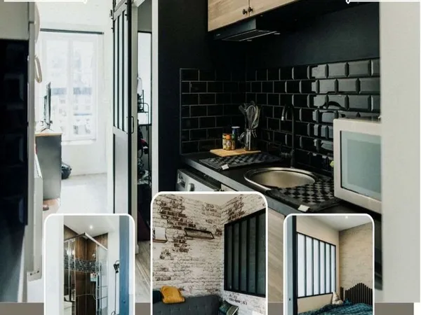 Location studio bis meublé 30 m² style loft, Cherbourg ✨