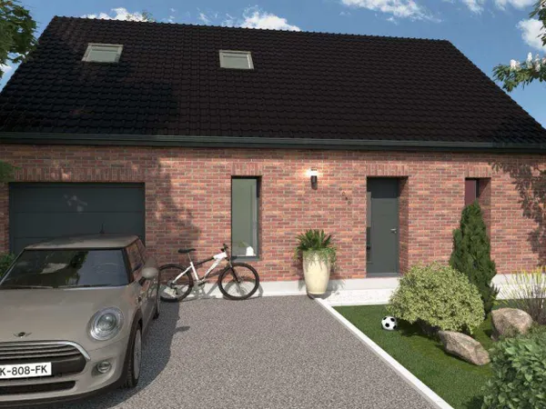 Terrain + maison 93 m²