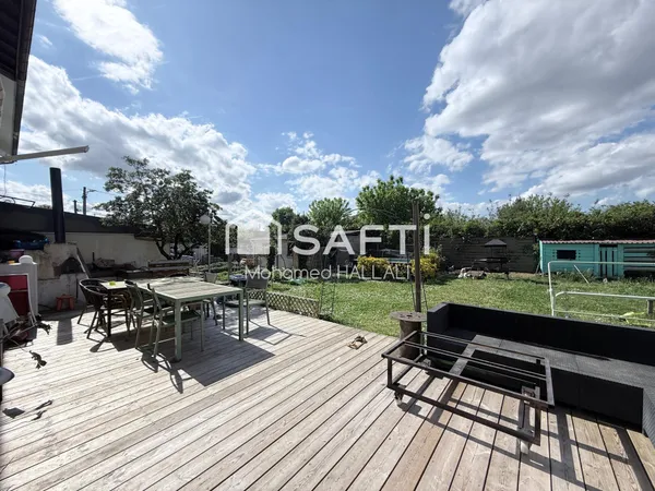 Maison 105 m2, avec jardin, 3 chambres et bureau