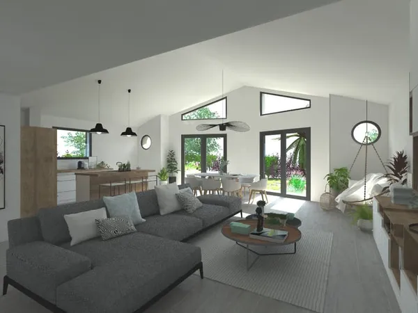Villa avec terrain de 1534m2 non divisible à partir de 264000€