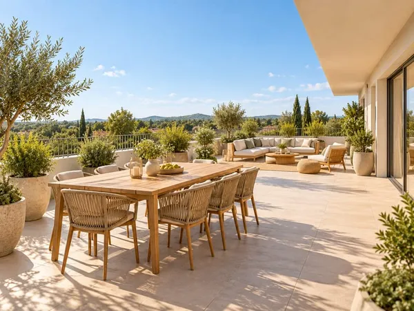 SUPERBE 3 PIÈCES EN DERNIER NIVEAU AVEC IMMENSE TERRASSE ET PISCINE