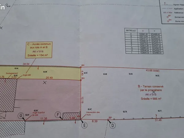 Terrain viabilisé de 666 m²