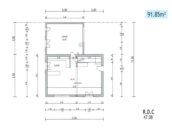 Maison 4 pièces 92 m²