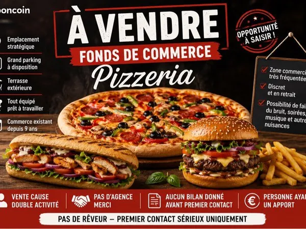 Fonds de commerce pizzeria