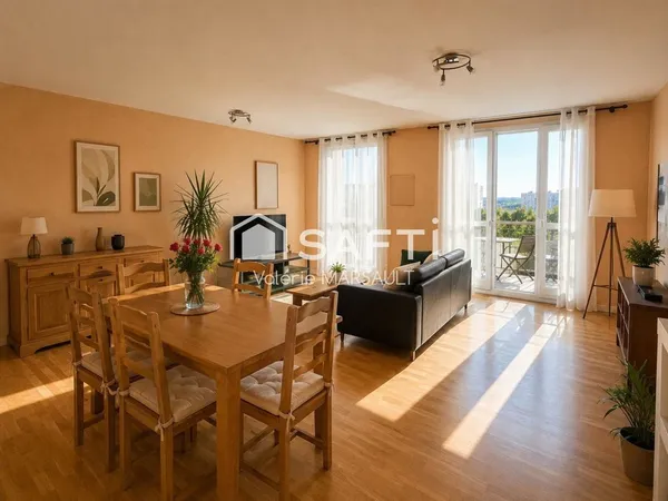 Appartement lumineux 3 pièces avec double cave