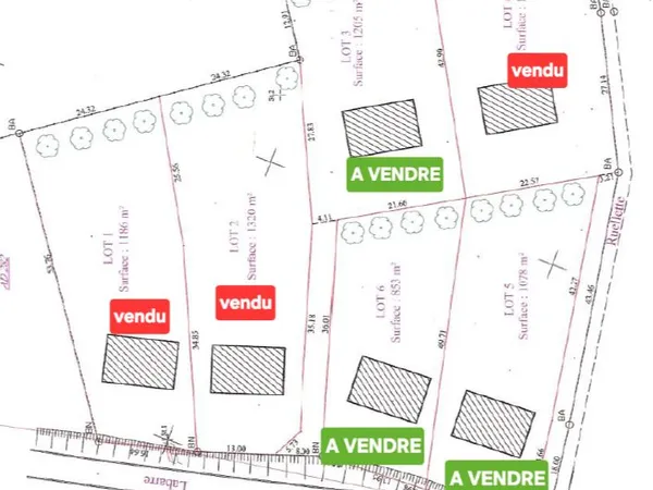 Terrains constructibles à vendre BRIE 80 libre de constructeur