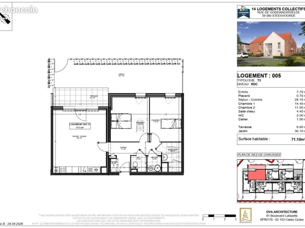 Appartement 3 pièces 71 m²