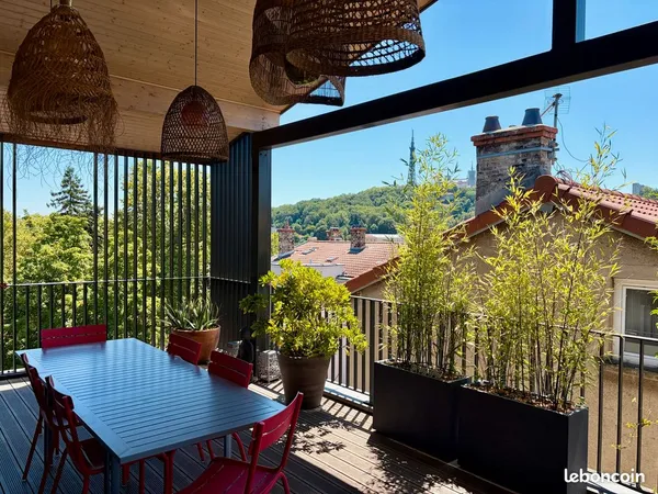 Maison sur le toit avec terrasses et vue panoramique Fourvière