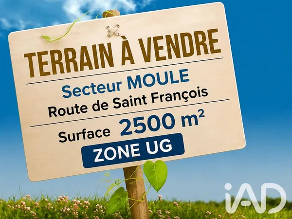 Terrain 2500 m² Le Moule