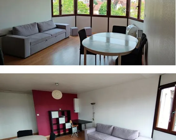 A vendre F2 lumineux proche parc Sainte Marie, artem, nancy thermal + parking