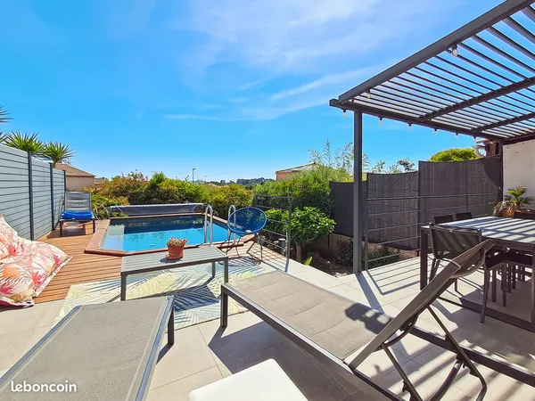 Maison 3 pièces sur les hauteurs de Castelnau-Le-Lez avec vue & piscine