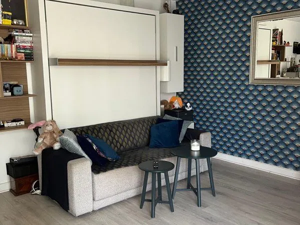 T1 lumineux avec grand balcon et lit escamotable - 35 m² - Vincennes