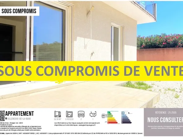 UN APPARTEMENT EN REZ-DE-JARDIN, A VILLENEUVE DE LA RAHO,