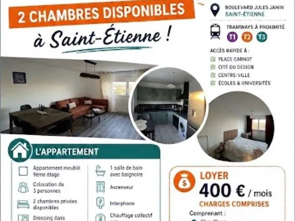Chambre à louer / colocation St Etienne