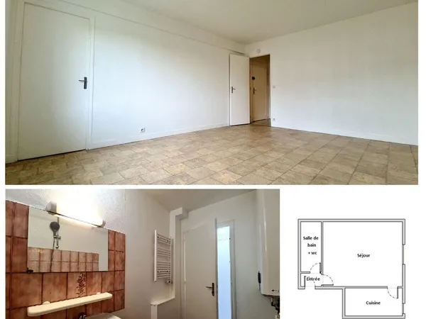 Studio - 29.02m² - Lumineux - Parking - Résidence calme